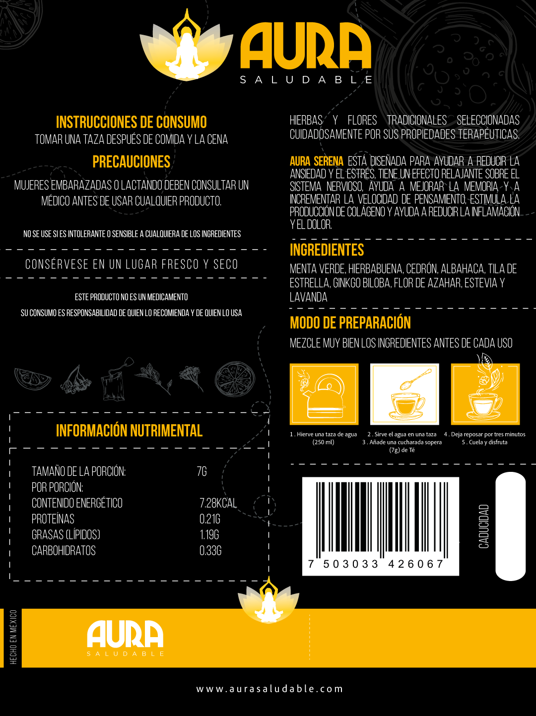 Etiqueta Te para el Estres y Ansiedad